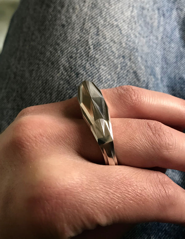 Solid Silver Duster Ring