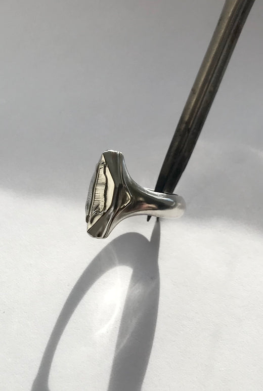 Sterling Silver Banana Leaf Ring