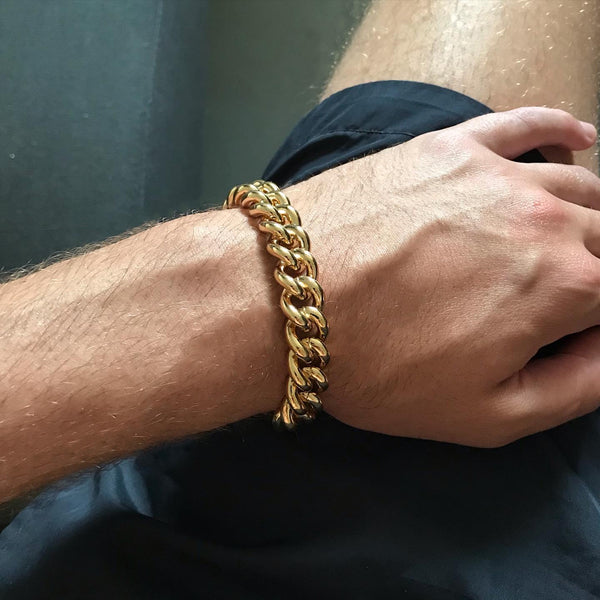 Gold Curb link Bracelet