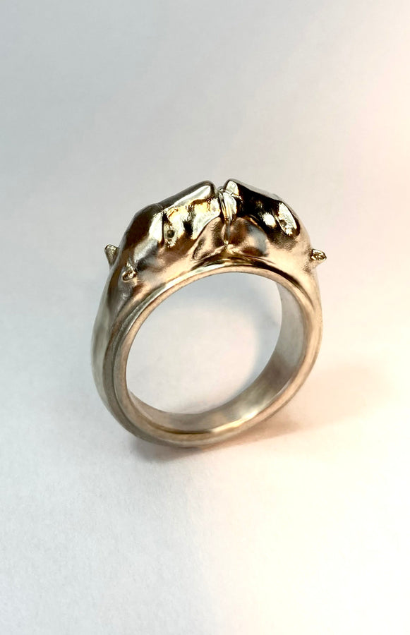 SOLID STERLING SILVER PANTHER RING